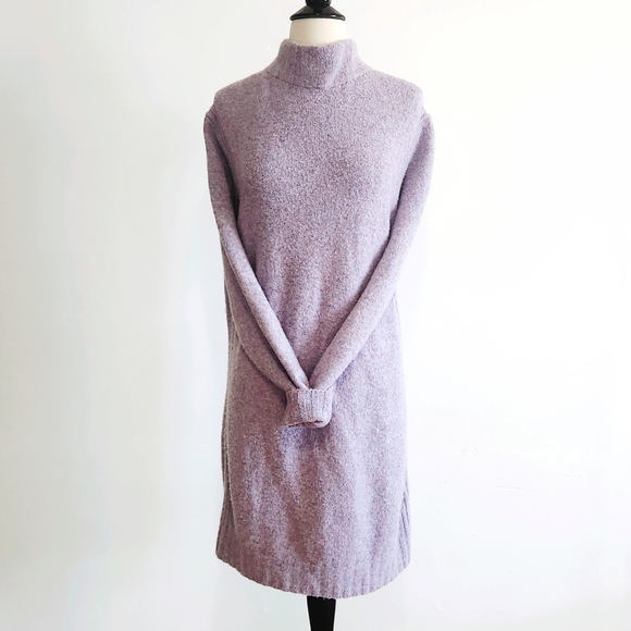 J. Crew, Lilac, Lavender Turtleneck Sweater Dress, CoquetteCore, Balletcore - Picture 7 of 8